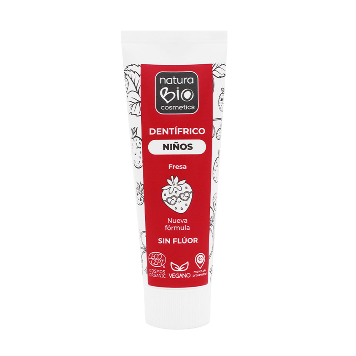 Naturabio Fluoride-Free Strawberry Toothpaste for Children, NATURABIO, 75 ml