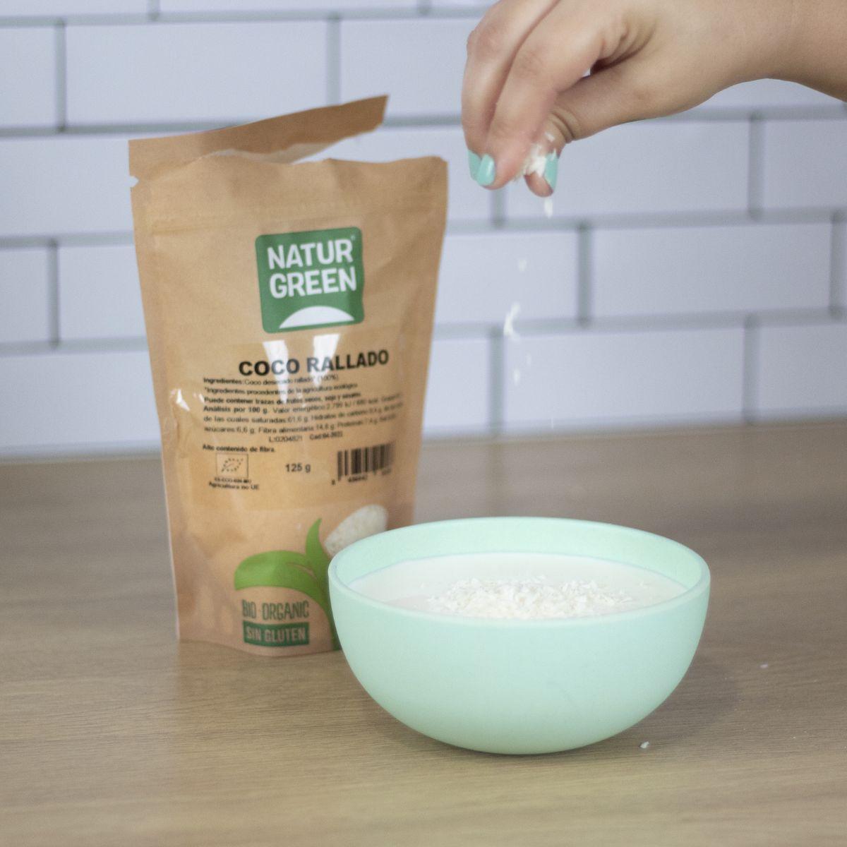 Riven ekologisk kokos Naturgreen 125 g