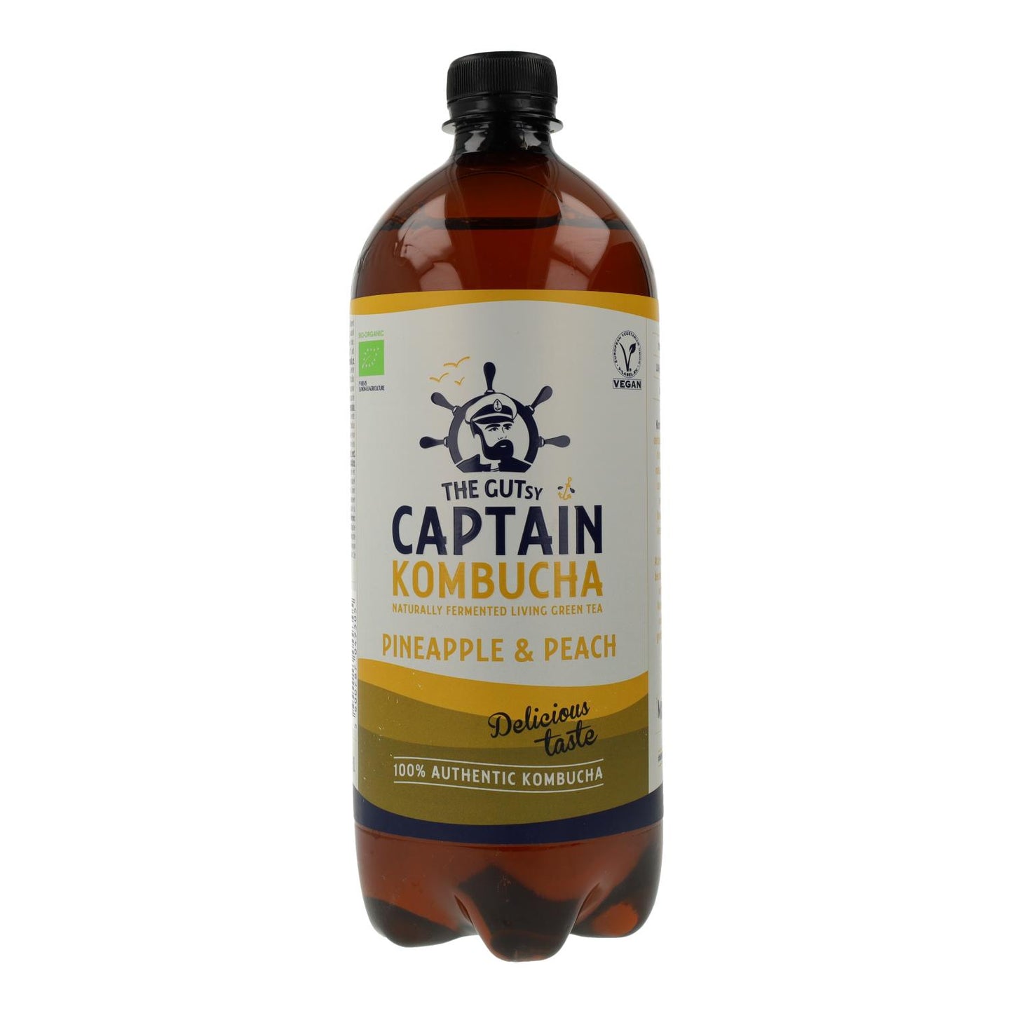 Kombucha Ananas et Pêche BIO Captain Kombucha 1 L