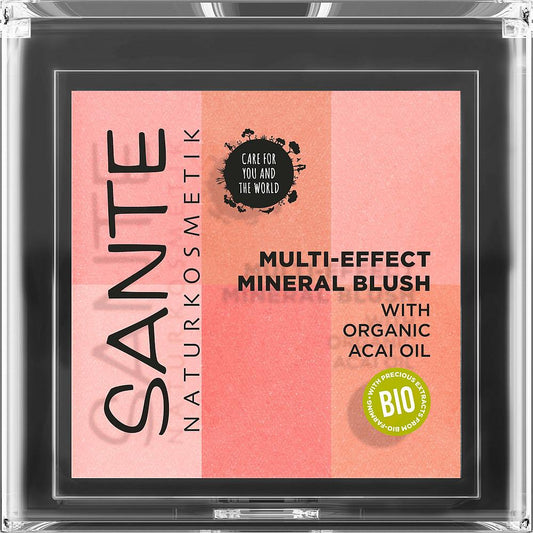 Blush multi-effets 6 teintes 01 corail Sante 8 g