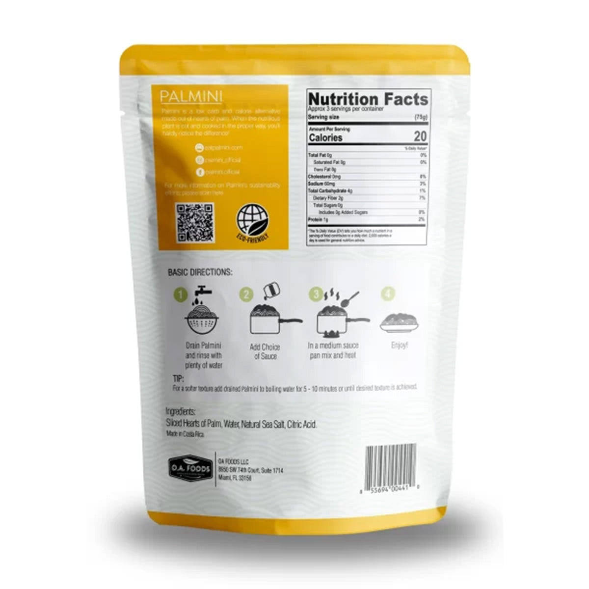 Pasta Capelli d'angelo di palmiere Palmini 338 g