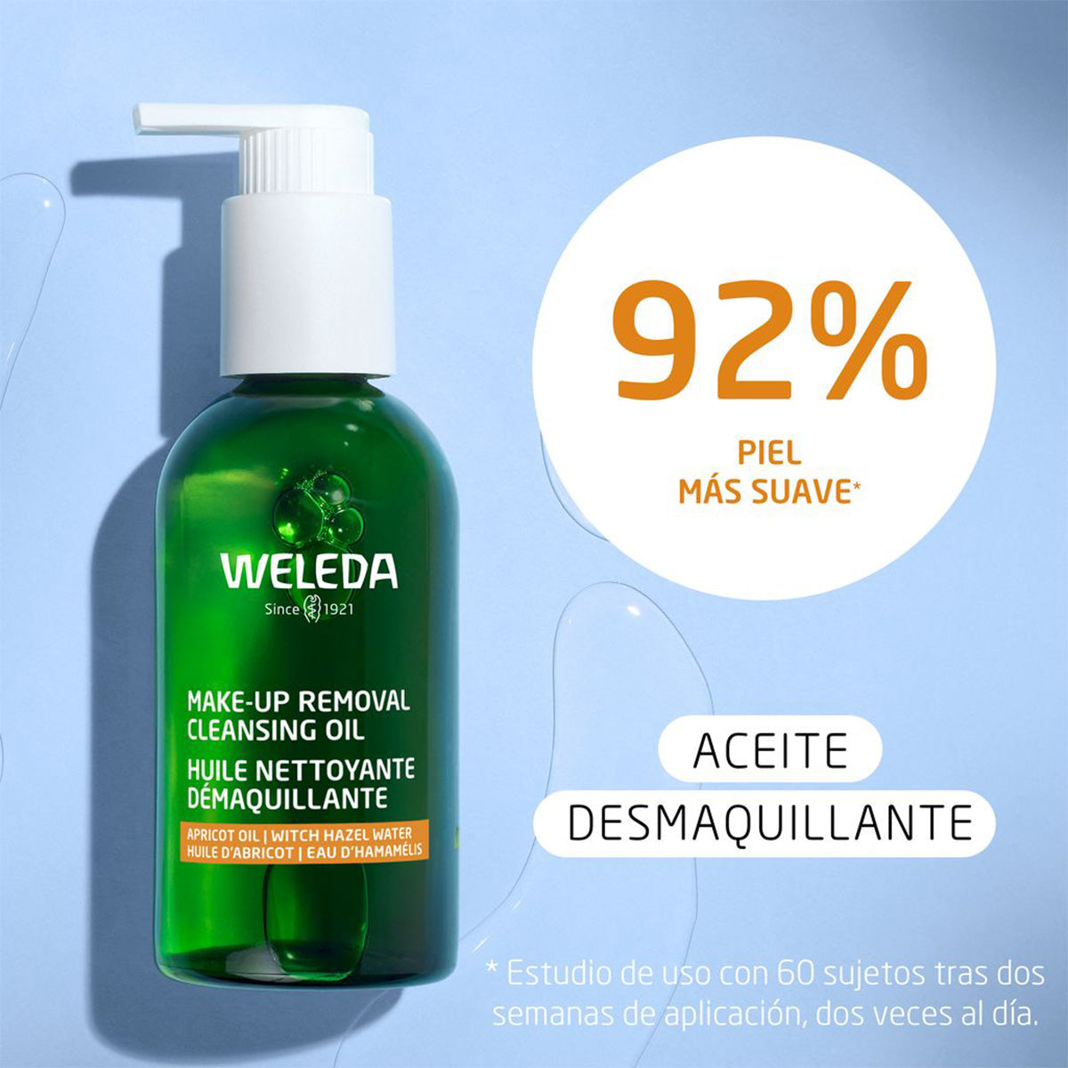 Huile démaquillante, Weleda, 150 ml.