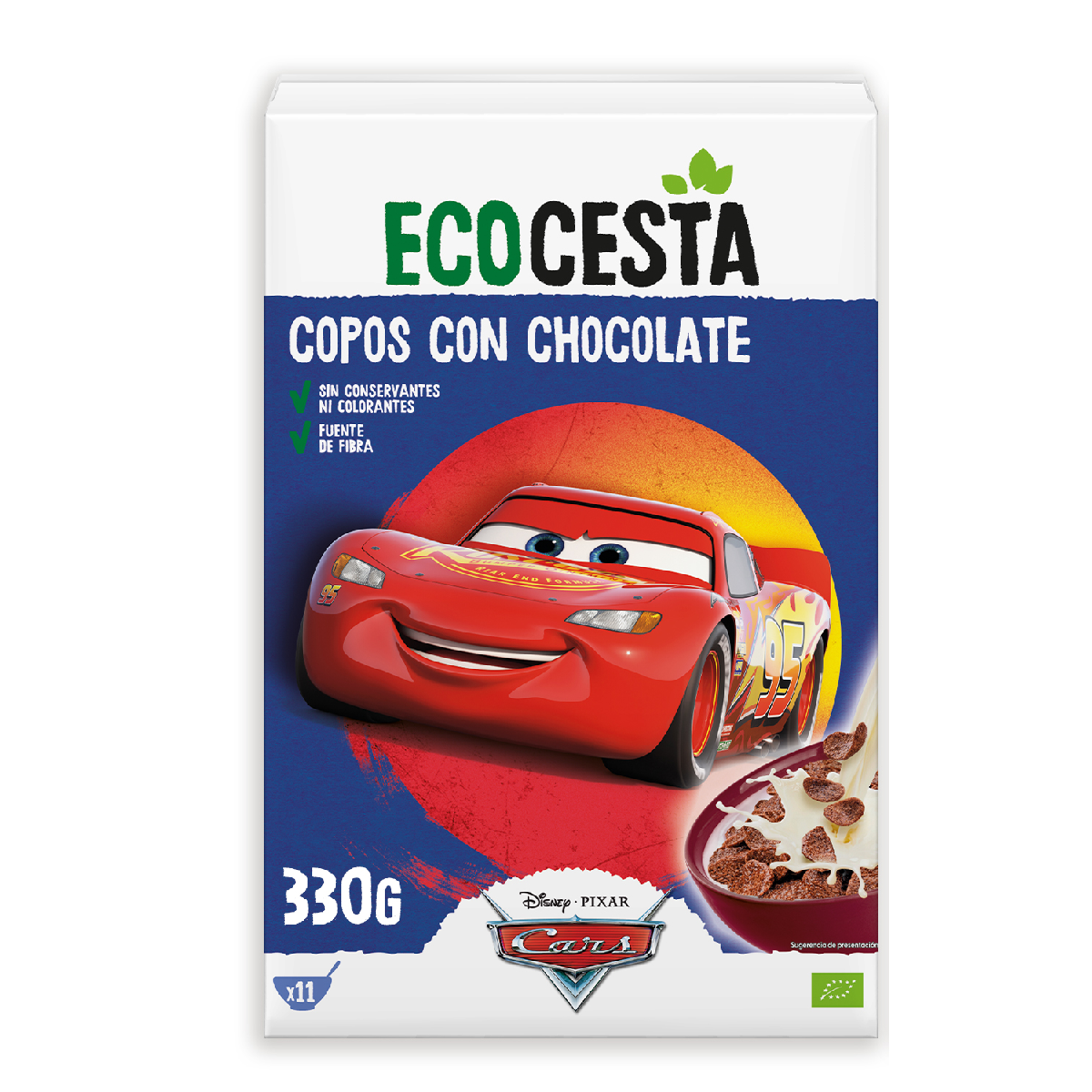 Biologische chocoladepopcorn met maïs Disney-editie Ecocesta 330 g