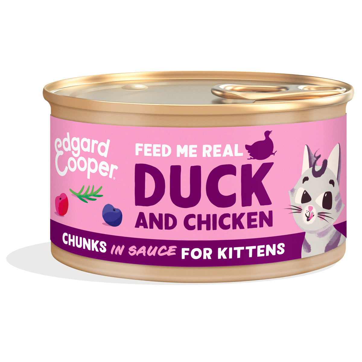 Edgard & Cooper wet cat food in sauce with duck and chicken pieces 85 g
