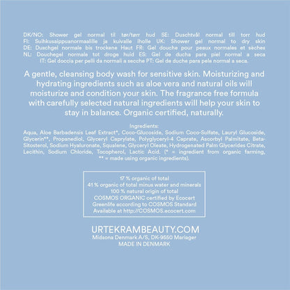 Geurloze douchegel Urtekram 500 ml