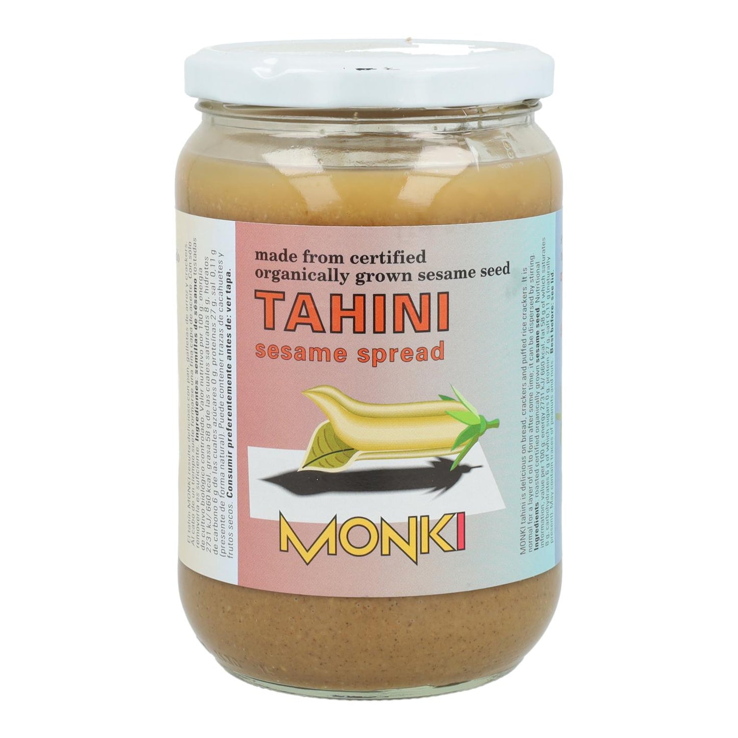 Geroosterde tahin zonder zout bio Monki 330 g
