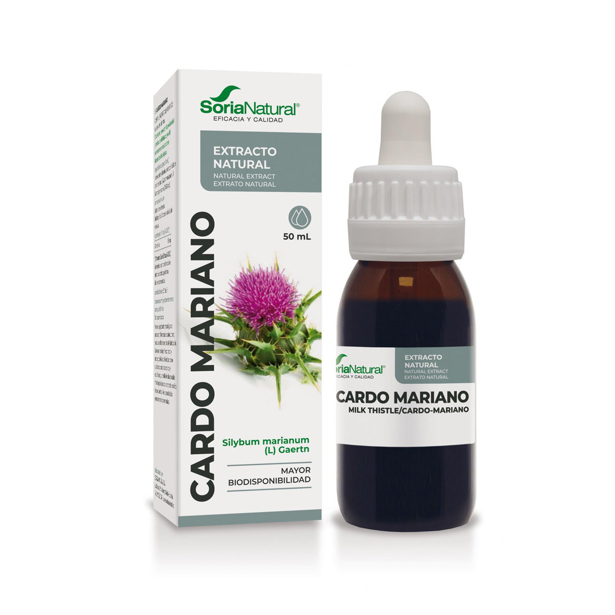 Pakket van 3x Mariadistelextract Soria Natural, 50 ml