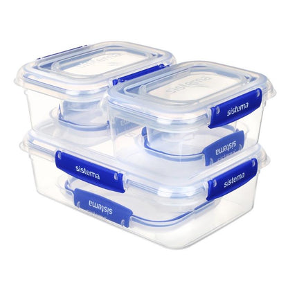 Pack de récipients hermétiques Sistema Klip It+ 6 unités