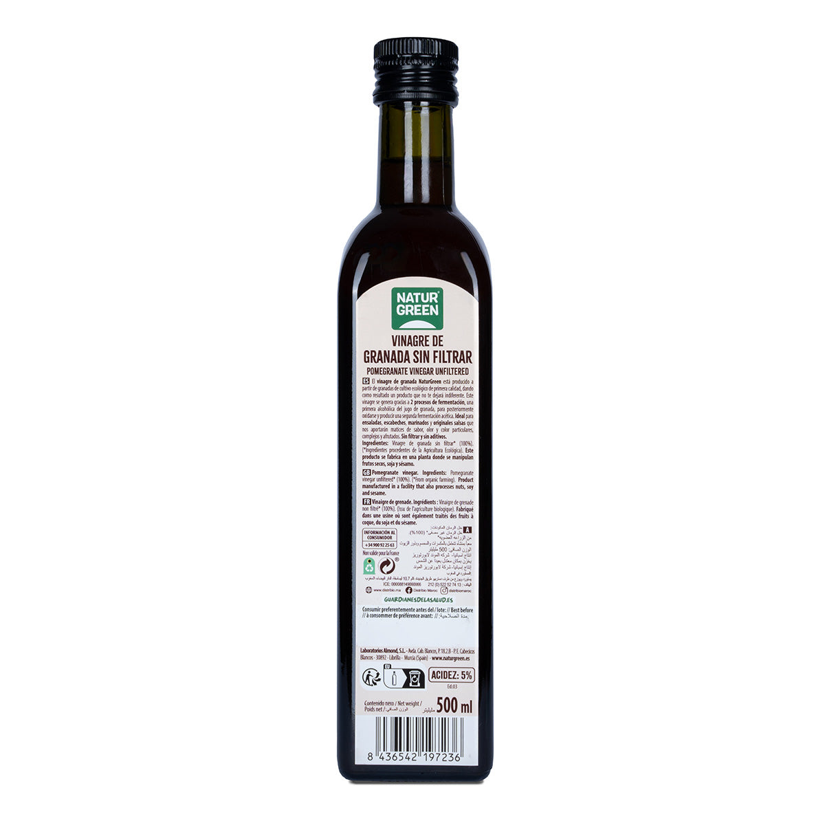 NaturGreen ofiltrerad granatäpplevinäger 500 ml