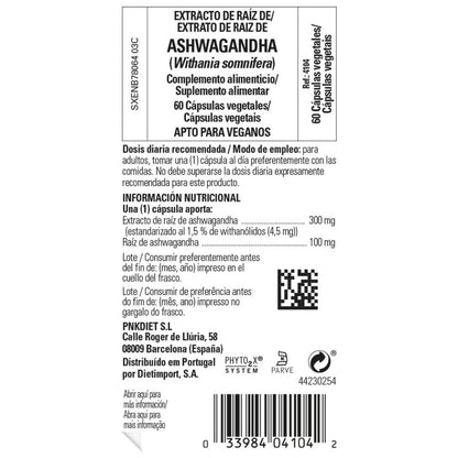 Ashwagandha, 60 kapsułek roślinnych
