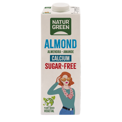 Pack 6 uds Bebida Almendra sin azúcar con Calcio NaturGreen 1 litro