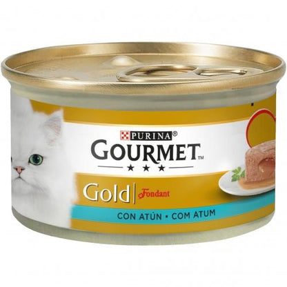 Pack of 24 x GOURMET GOLD Double Delight Ocean Fish & Spinach Wet Food 85 g
