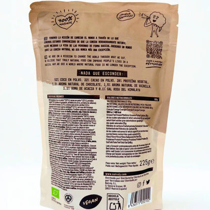 Biologische oplosbare cacao met hoog eiwitgehalte Natruly 225 g