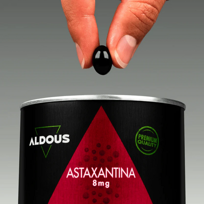 Astaxantina naturale pura 8 mg, 160 mg Olio ricco di astaxantina Aldous Bio 120 capsule