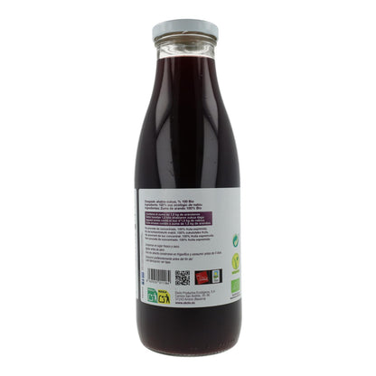 Jus de myrtilles fraîchement pressé 100 % bio ékolo 750 ml