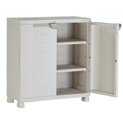 Halvskåp 90 cm Space Saver Plastiken Beige (renoverat)