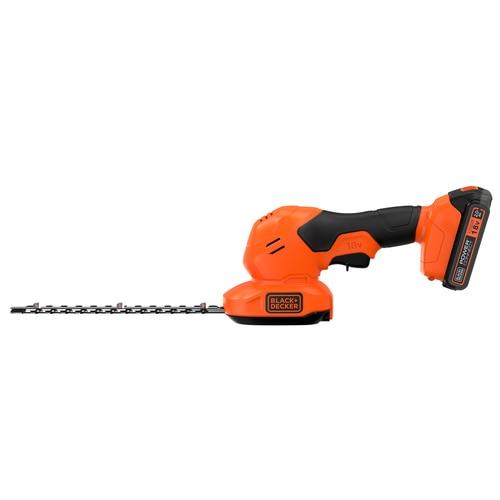 Zestaw nożyc do trawy + nożyc do żywopłotu z akumulatorem 18 V 2 Ah litowym Black+Decker BCSS18D1-QW