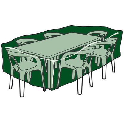 Rechthoekige hoes voor tafels en stoelen van polyethyleen 130 x 79 x 71 cm