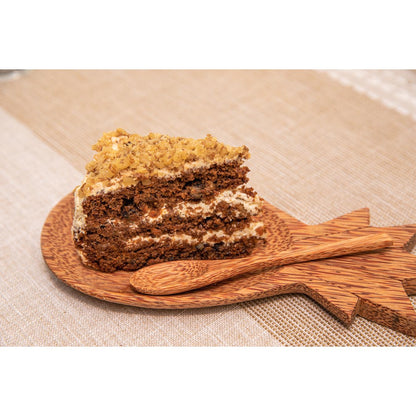 Pineapple-shaped coconut wood plate 25 x 11 cm