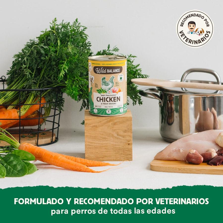 Pack poulet barf pour chiens 6 x 400 g Wild Balance