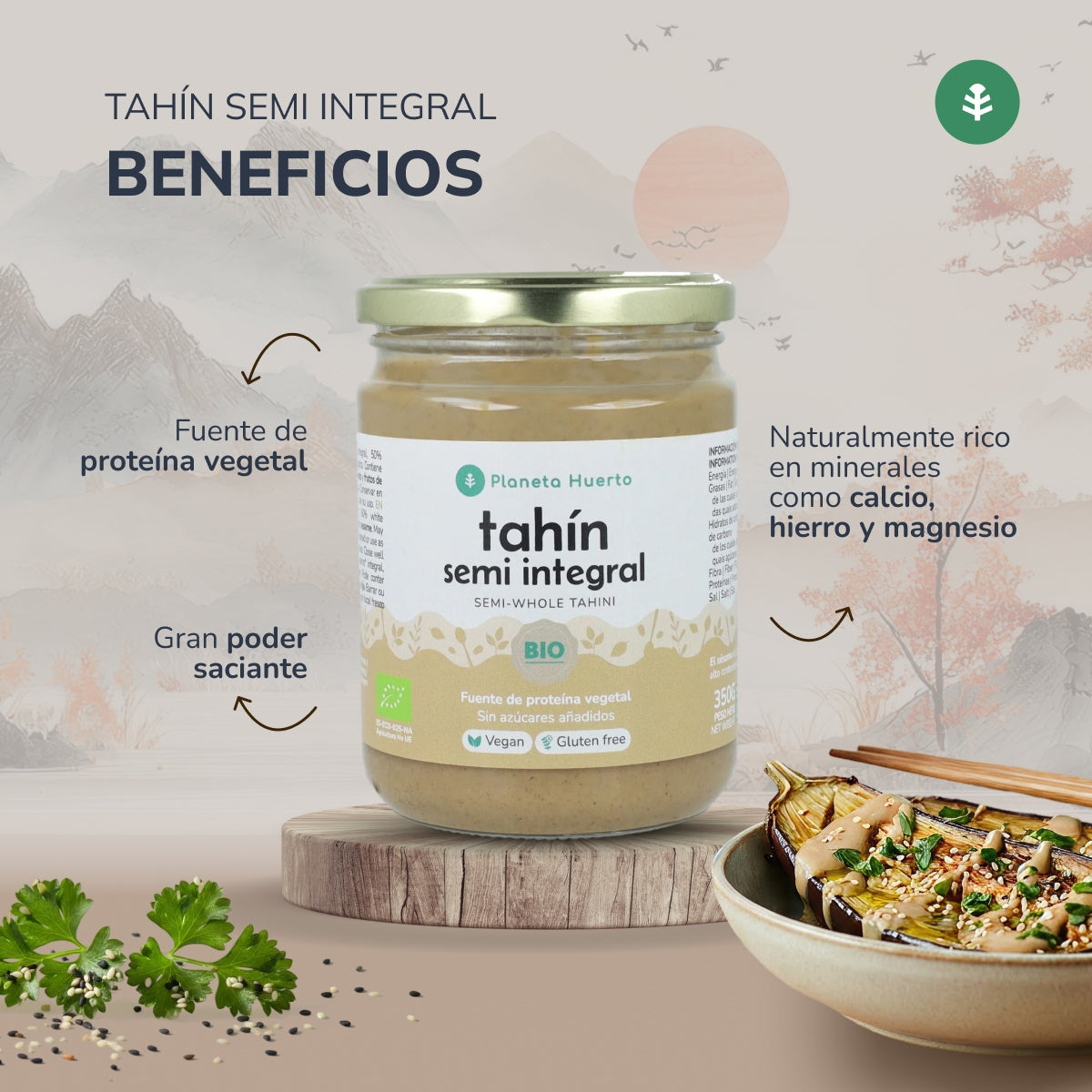 Halbvollkorn-Tahini ECO Planeta Huerto 350g