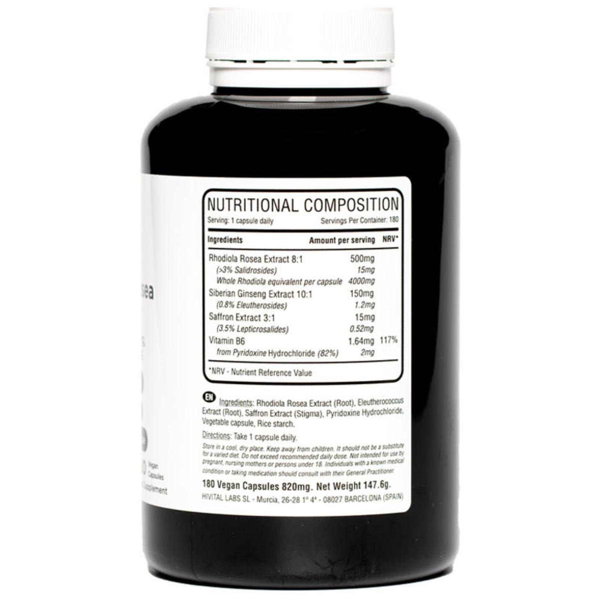 Rhodiola Rosea 4000 mg 180 capsule vegane Hivital