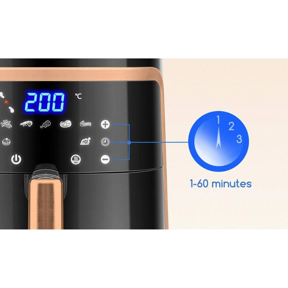 Friteuse à air chaud 1900 W de 7 L Aigostar Box ocre (reconditionnée)