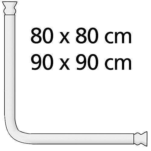 Set med duschstång för hörnvitriner Vit
