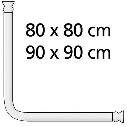 Set med duschstång för hörnvitriner Vit