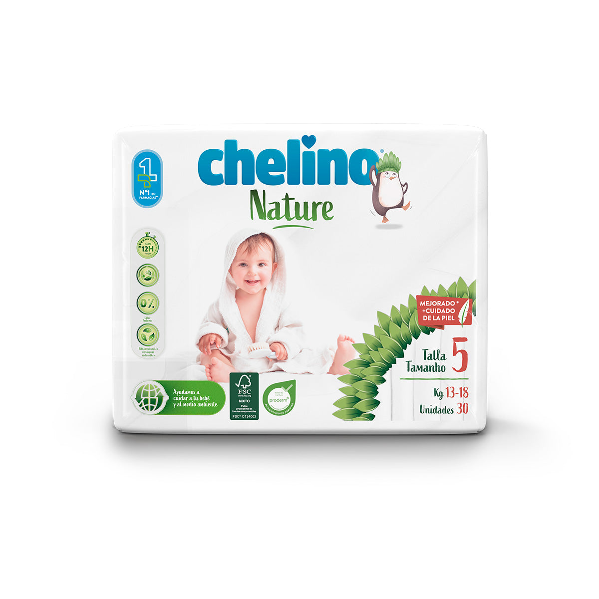 Pannolini T5 13-18 kg Chelino Nature 30 pezzi