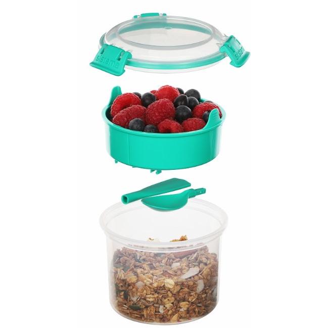 Breakfast To Go round airtight snack container 530 ml