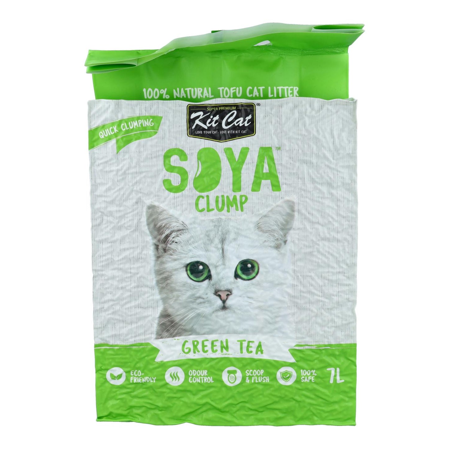 Kit Cat Eco SoyaClump Litter - Green Tea 7 L Cat litter
