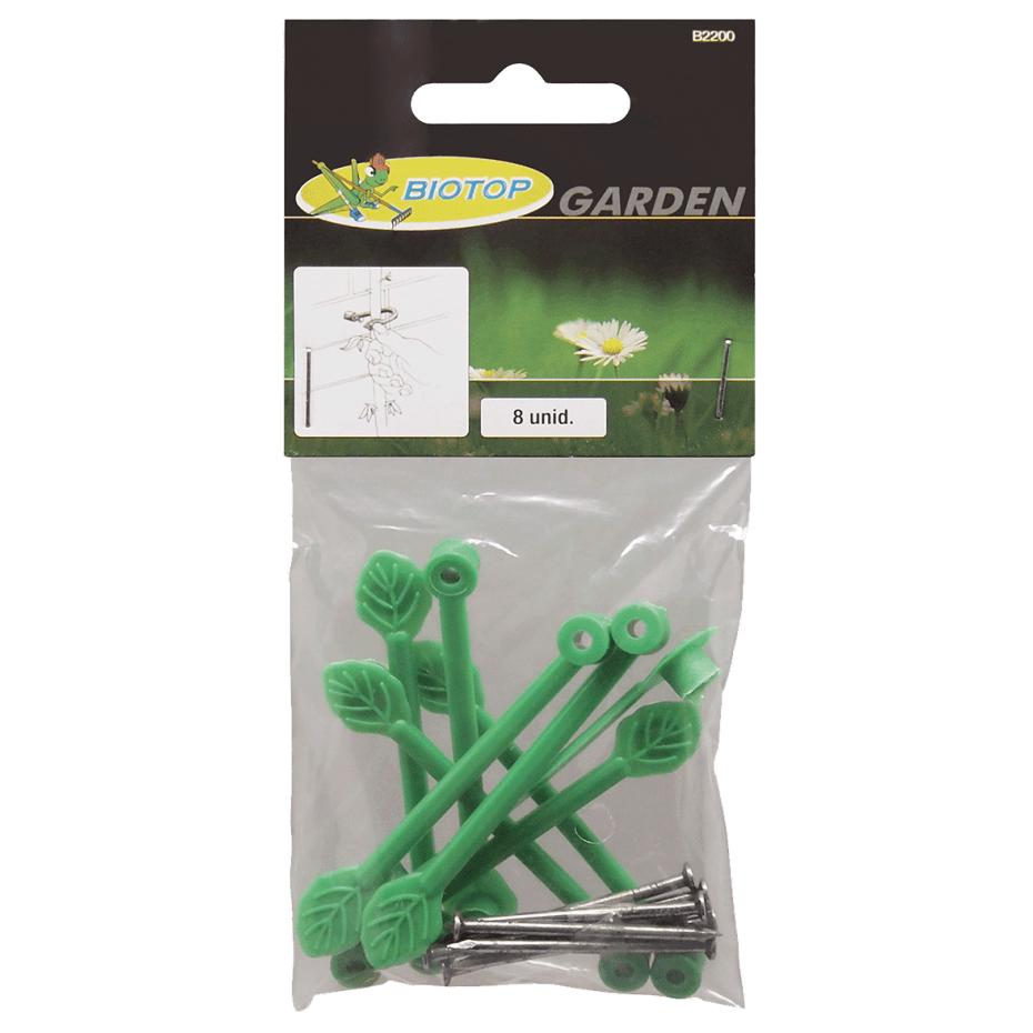 Klem voor klimplanten met spijker Biotop 8 stuks