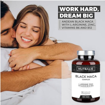 Nutralie Maca negra andina complex + vitaminas B6 + B12, 120 cápsulas