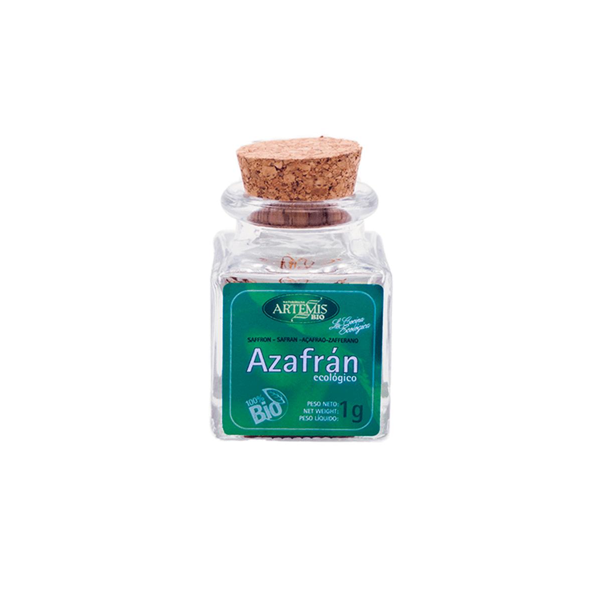 Eco-saffraan in glazen pot Artemisbio 1 g