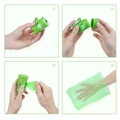 Biologisch abbaubare Kotbeutel mit Spender 450 Beutel – 30 Rollen