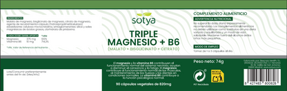 Triple Magnesio Sotya 90 cápsulas