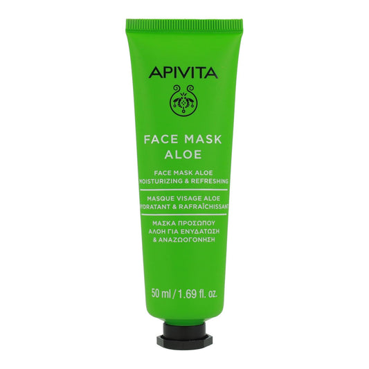 Maschera viso idratante rinfrescante con aloe Apivita 50 ml