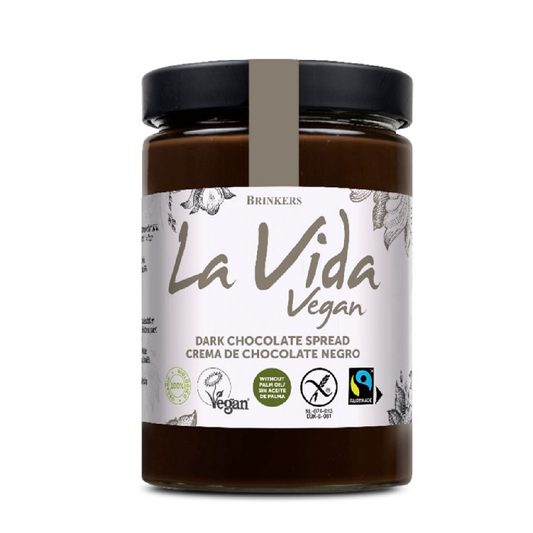 Crema de Chocolate Negro Vegano Sin Gluten La Vida Vegan, 270 g