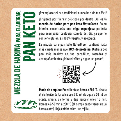 Meelmix voor glutenvrij Keto-brood NaturGreen 400 g
