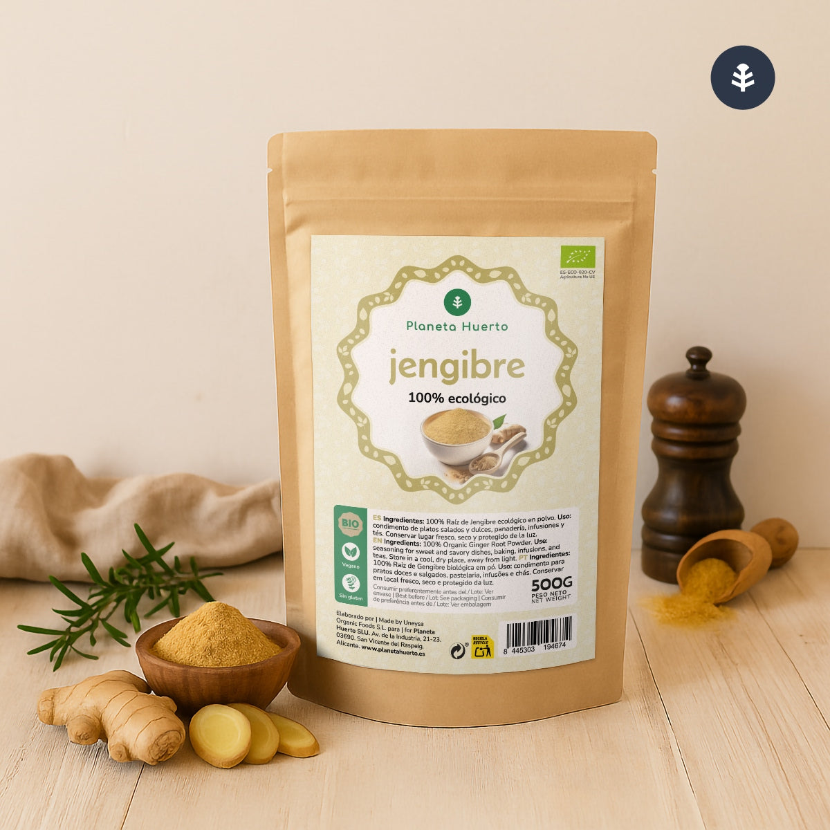 Gingembre en poudre ECO Planeta Huerto 500 g