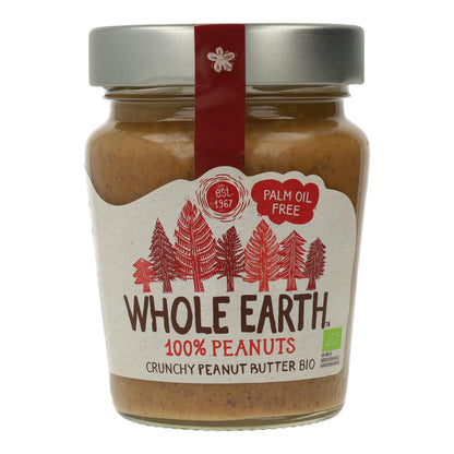 Crunchy ekologisk jordnötssmör, 227 g. Whole Earth