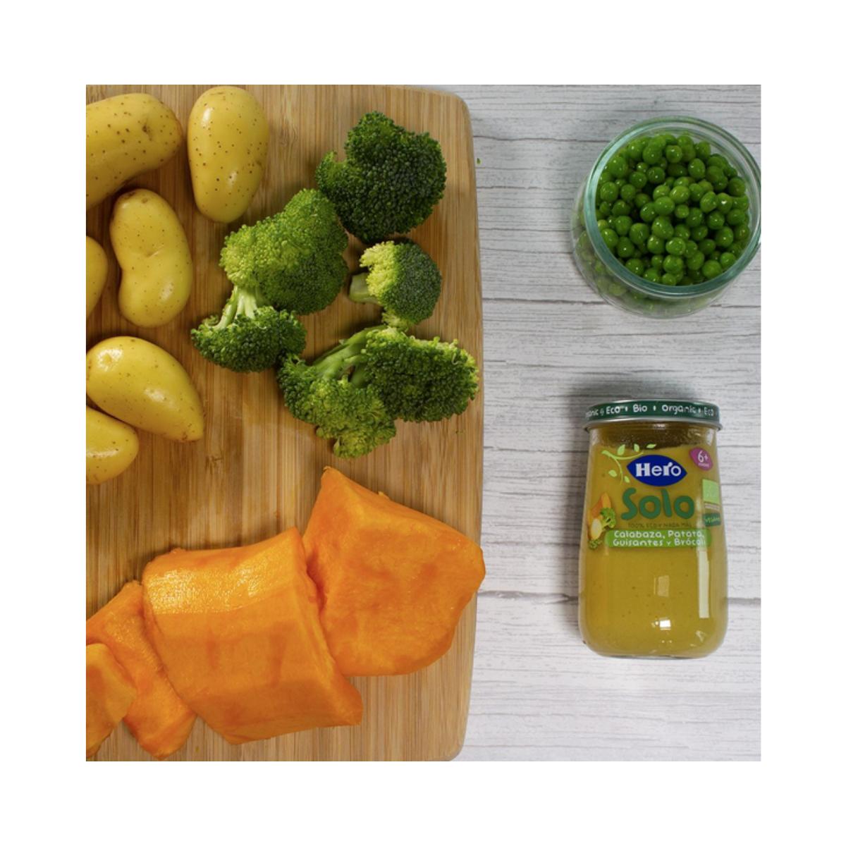 Jar of Organic Pumpkin, Potato, Peas and Broccoli 190 g-Hero Solo