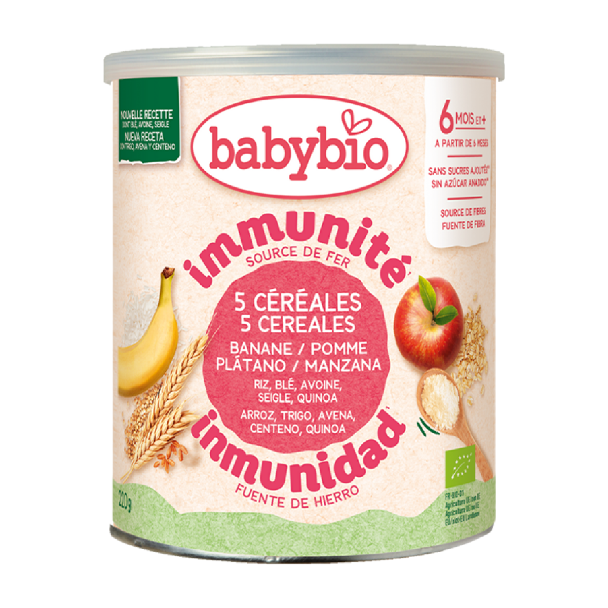 5-Korn-Brei mit Früchten ab 6 Monaten Babybio 220 g