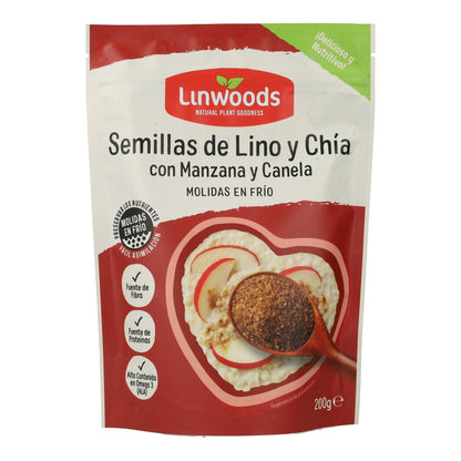 Linwoods Kaltgemahlene Leinsamen und Chiasamen mit Apfel und Zimt 200 g