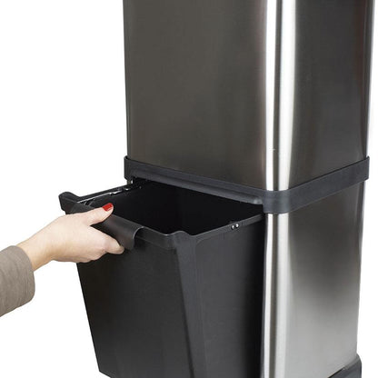 Cubo Pedal Ecológico 3 Compartimentos Habitex 32 L  (Reacondicionado)