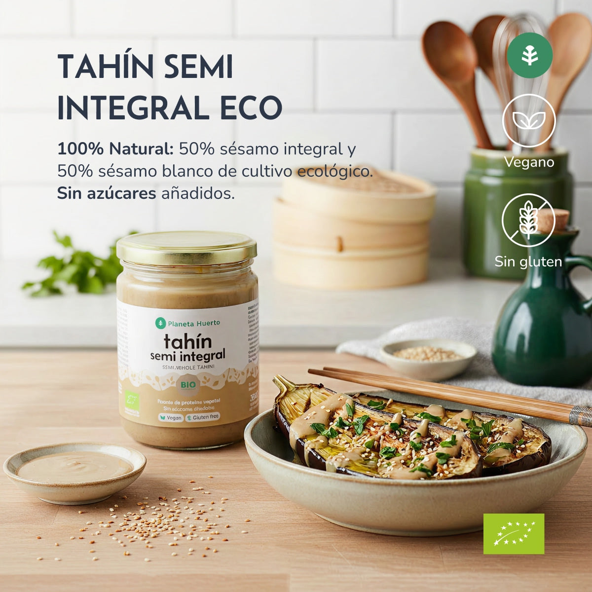 Halbvollkorn-Tahini ECO Planeta Huerto 350g
