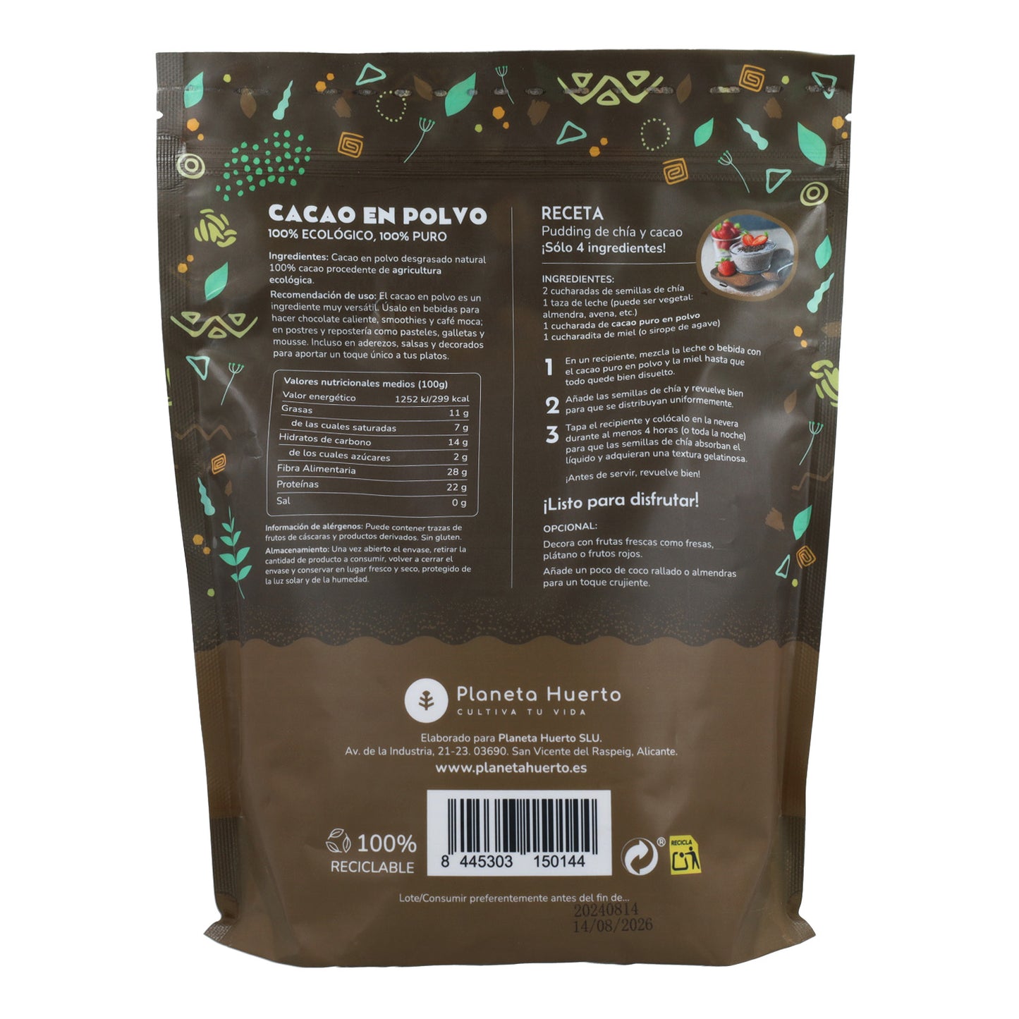 Poudre de cacao ECO Planet Orchard