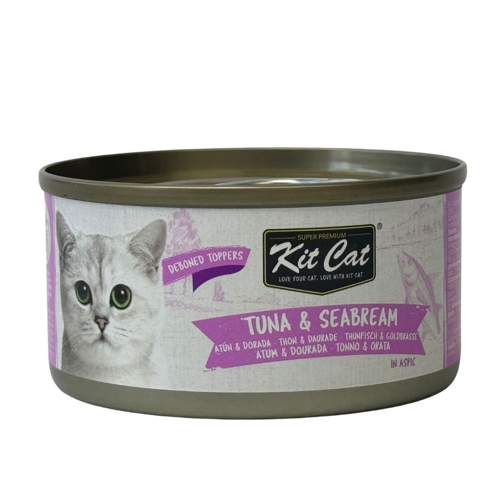 Kit Cat Dosenaufsatz – Thunfisch & Goldbrasse 80 g Nassfutter für Katzen