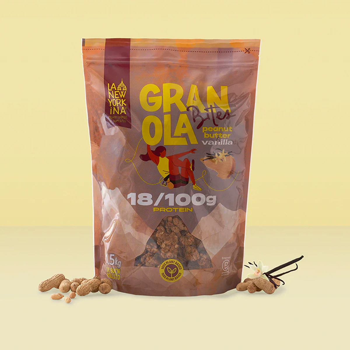 Granola pindakaas vanille La Newyorkina 275 g